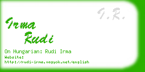 irma rudi business card
